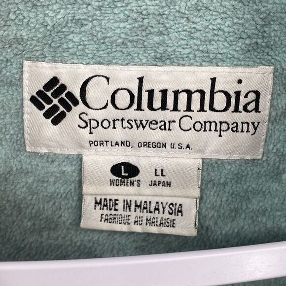 Vintage Columbia 3 in 1 Winter Jacket fleece Coat Black Teal Women's Large - Picture 11 of 12
